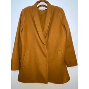 Vila Vicamdom Loose Coat - Size EU 44 (US 12 or XL) - Soft in Warm Gold Color